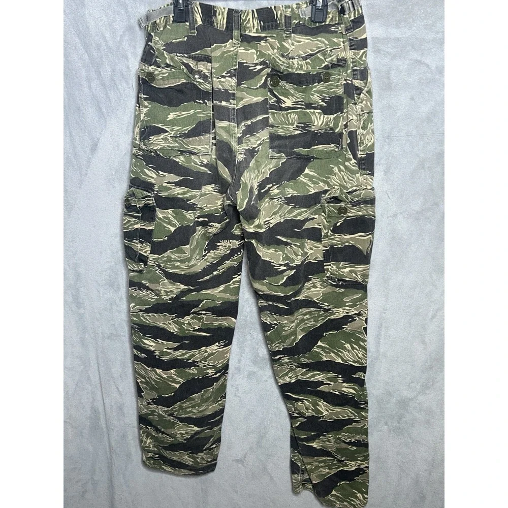 Vintage Tiger Stripe Combat Trousers Men Medium Camo Cargo Military Pants USA